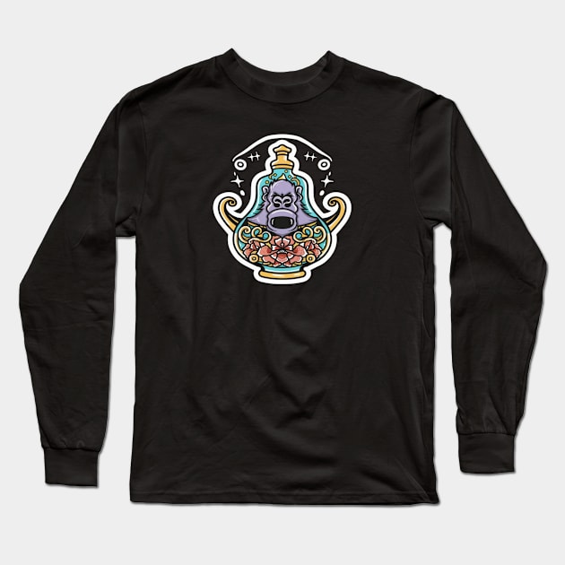 Gorilla in a Genie Bottle Long Sleeve T-Shirt by joolsd1@gmail.com